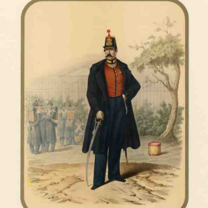 Poster stampa Secondo reggimento svizzero Ufficiale in gran tenuta ZEZON