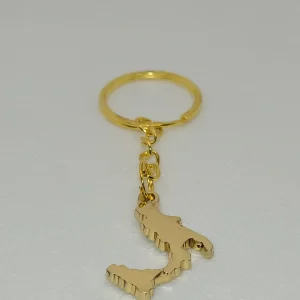 PORTACHIAVI MAPPA DEL SUD IN ACCIAIO TIPO ORO