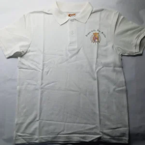 Maglia polo bianca 100% cotone IMPERFECT taglia S – SCONTO 50%