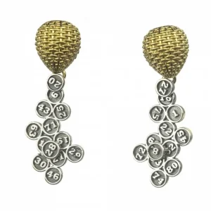 Orecchini Terra Mia “Tombola” Argento 925 & Brone Lavorato a mano