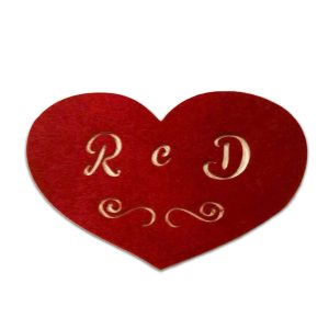 Tappeto Zerbino Cuore Intarsiato Personalizzato